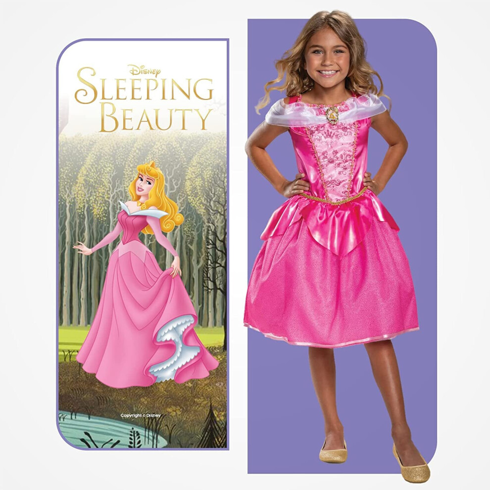 Disney Official Deluxe Princess Aurora Costume Kids Sleeping Beauty Dress Up For Girls on OnBuy