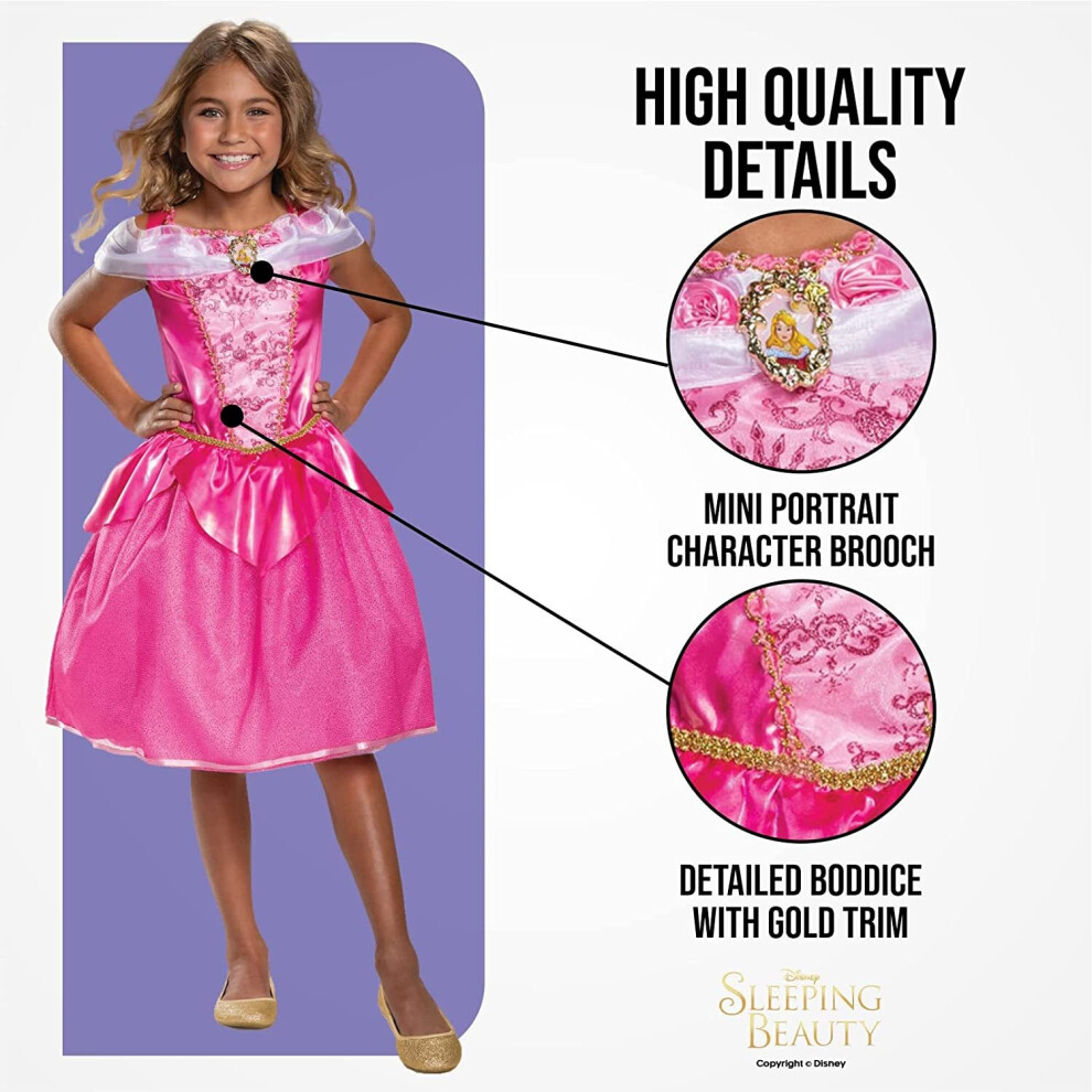 Disney Official Deluxe Princess Aurora Costume Kids Sleeping Beauty Dress Up For Girls on OnBuy