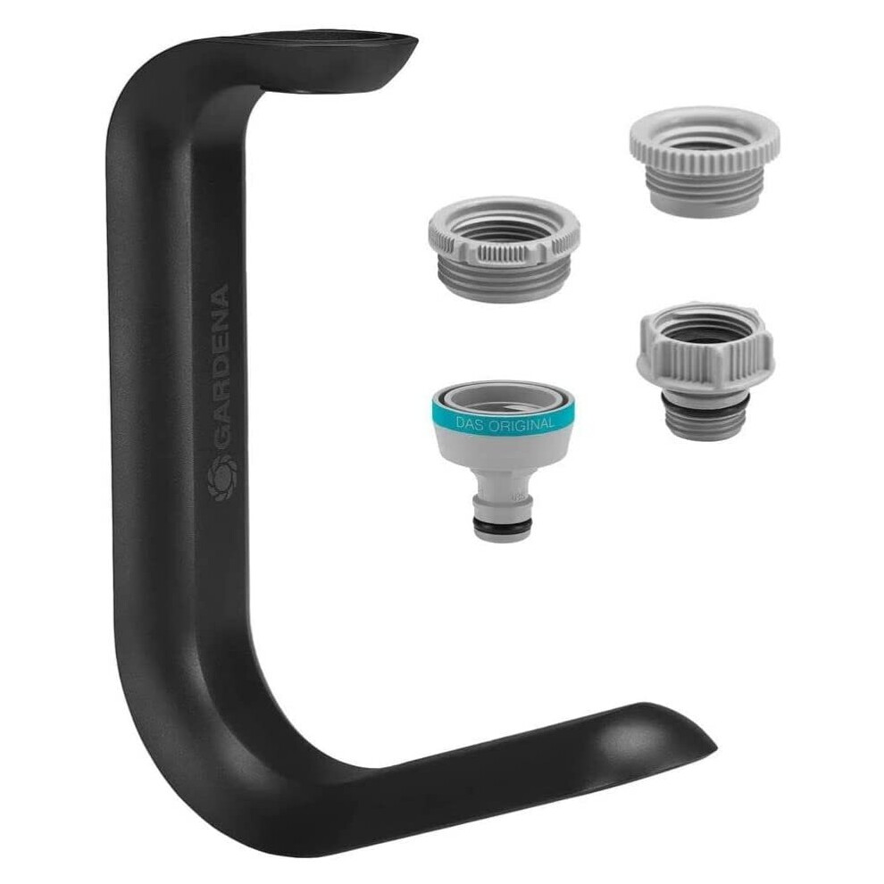 Gardena Liano TapFix hose storage holder: For storing a Liano hose up to 20 m long, installed without screws, UV and...