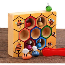 Bees Colour Game Sorting Motor Skills Wood Nature Gift Toy Colours Learning Boys Girls Educational Game