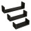 (Black) Set of 3 U Shape Floating Wall Shelve Storage 1