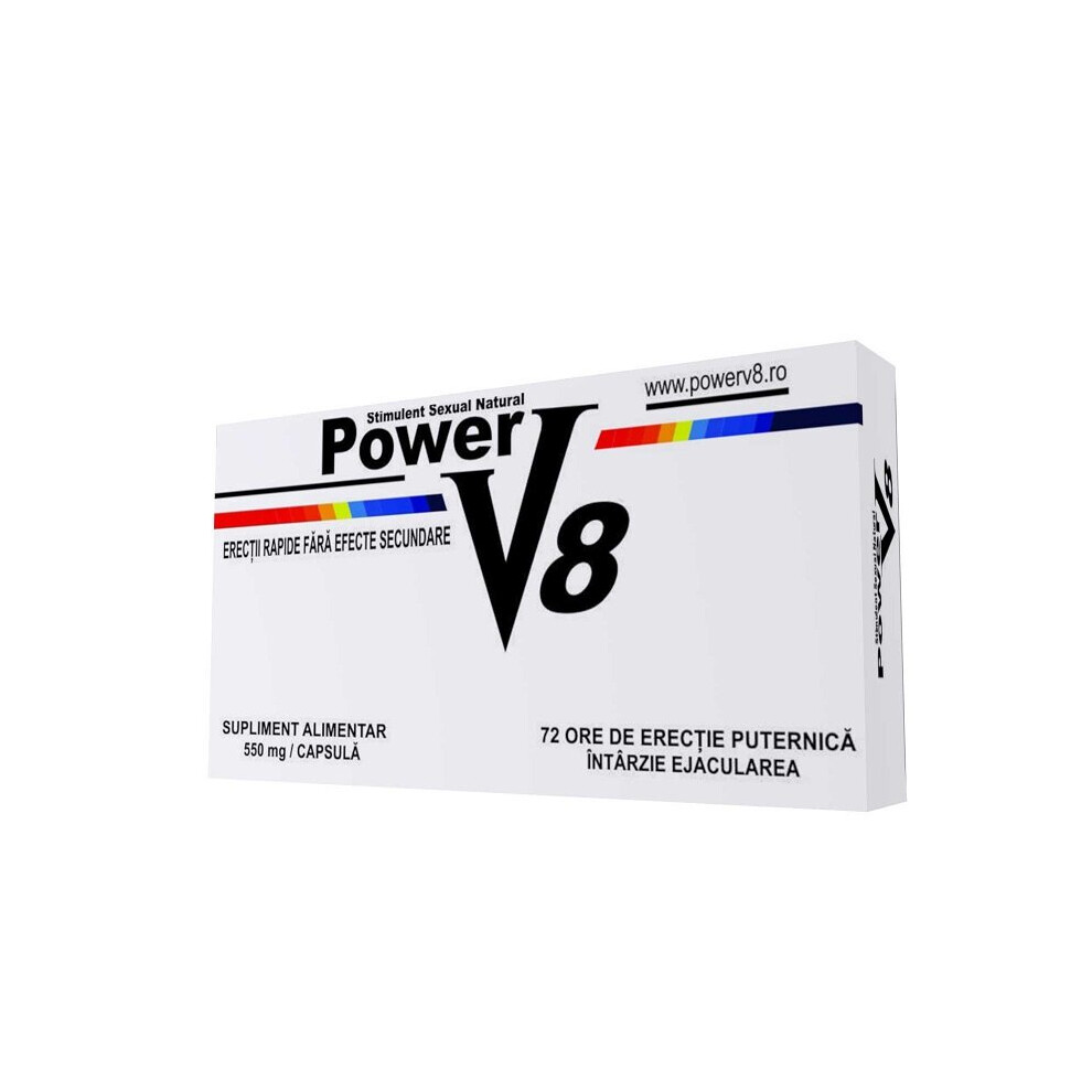 Power V8, 4 capsules. for potency, erection stimulation, premature ejaculation