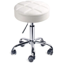 White Portable Working Stool Seat Wheel Chair Home Garden Best
