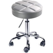 Silver Portable Working Stool Seat Wheel Chair Home Garden Best