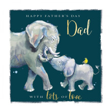 Happy Father's Day Dad Elephants Father's Day Card The Wildlife Greeting Cards