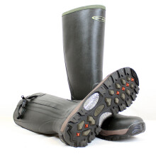 (5 UK EU38, Green) Dirt Boot Unisex Neoprene Rubber Wellington Muck Boot Pro-Sport Zip Wellies