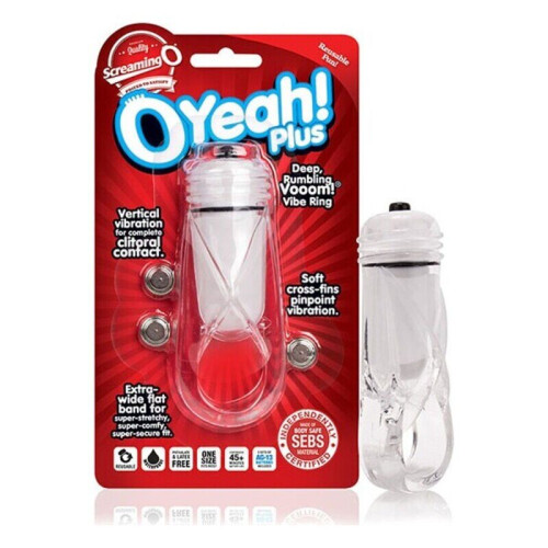 Vibraring Cockring The Screaming O Oyeah! Plus White 1