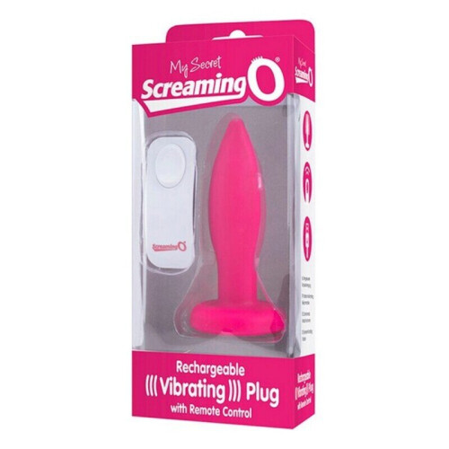 Ace Remote Control Vibrating Butt Plug The Screaming O Silicone Conical Pink 1