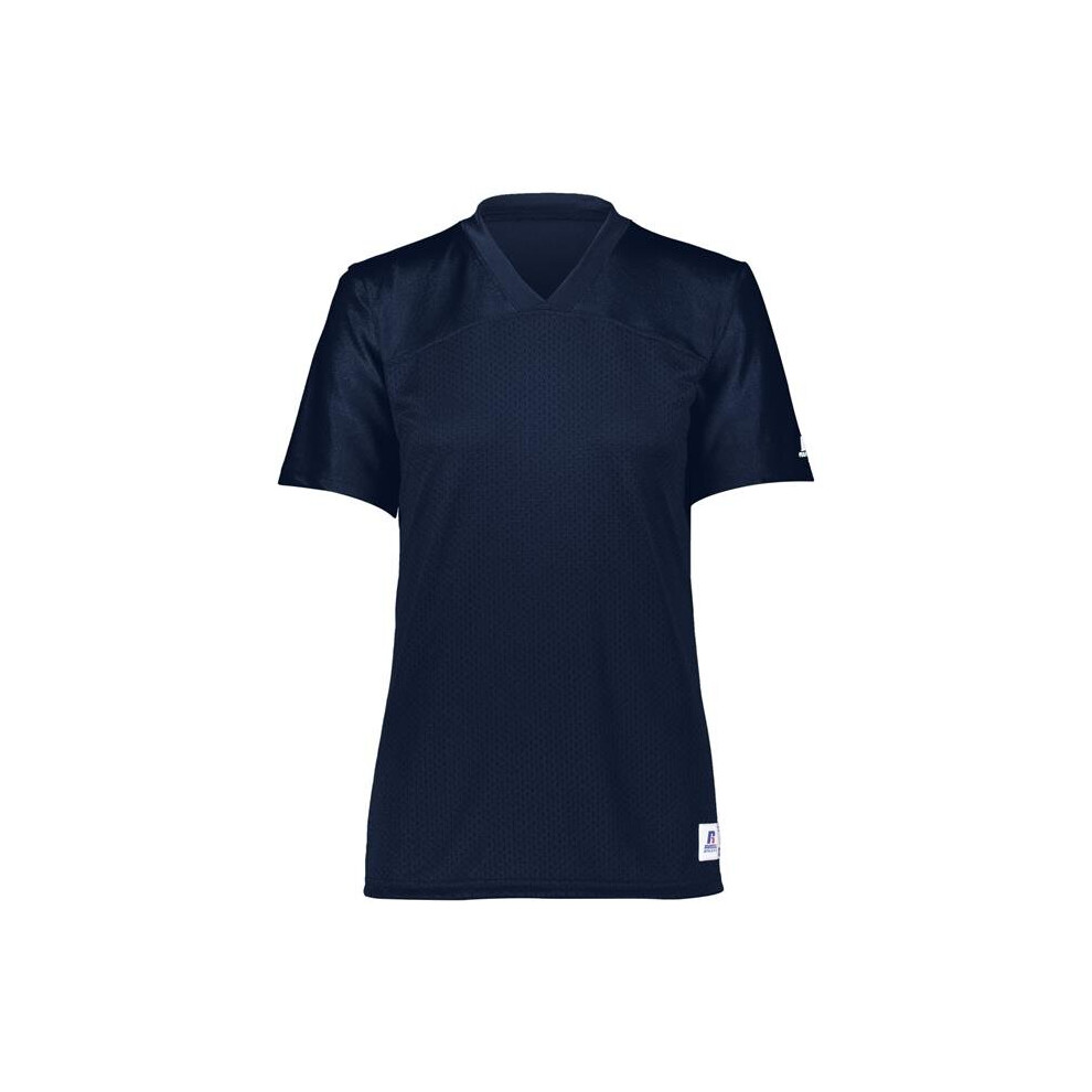 Russell R0593x.nav.xl Ladies Solid Flag Football Jersey, Navy - Extra Large Blue