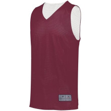 ASI 161.380.XL Adult Tricot Mesh 2.0 Reversible Jersey, Maroon & White - Extra Large