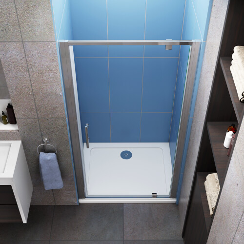 AICA (700mm) Pivot Hinge Shower Enclosure 6mm Glass Door 2