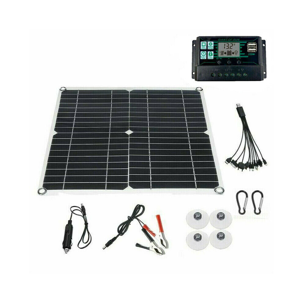 100W Solar Panel Kit 12V Battery Charger 40A Controller Caravan Boat Car Camping 771700652164