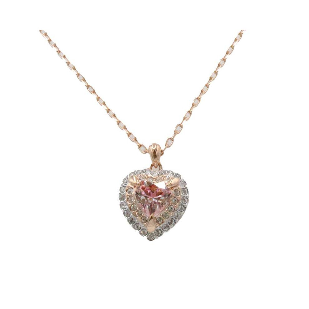 Swarovski One Collection Rose Gold Heart Pendant Necklace