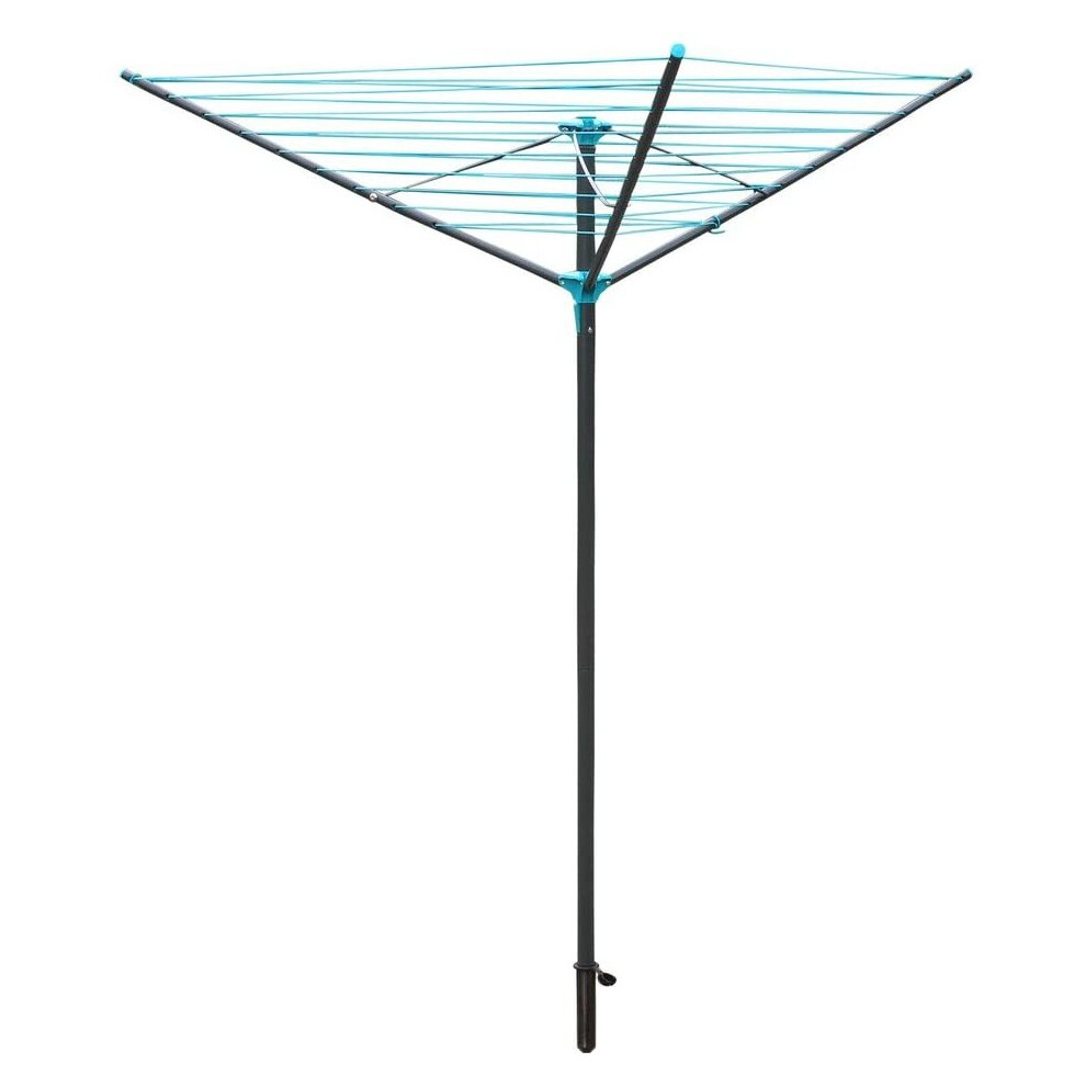 JVL 3 Arm Powder Coated Steel Rotary Airer, 30 Metres