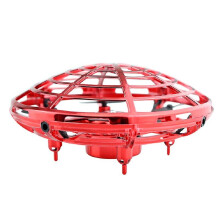 (Red) Mini Drone Ufo Hand Operated Rc Helicopter Drone Toy For Kids