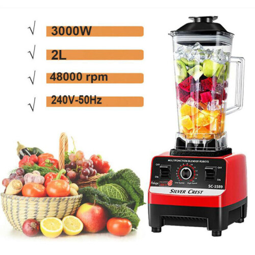 3200W Commercial Blender Food Processor Mixer Smoothie Juicer Ice Crusher Home