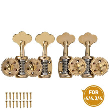 Professional Deluxe German Style 3/4 4/4 Double Bass Tuners Single Machine Head Brass & Steel