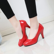 (Red, 40) Women Work Dance Ladies Party Office  New Mid Heel Ladies Heels Shoes