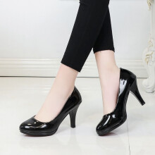 (Black, 39) Women Work Dance Ladies Party Office  New Mid Heel Ladies Heels Shoes