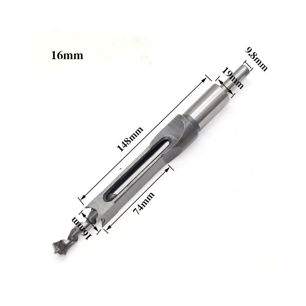 () 6Mm-16Mm Square Hole Twist Drill Bit Square Auger Drill Mortising Chisel 6112211910680