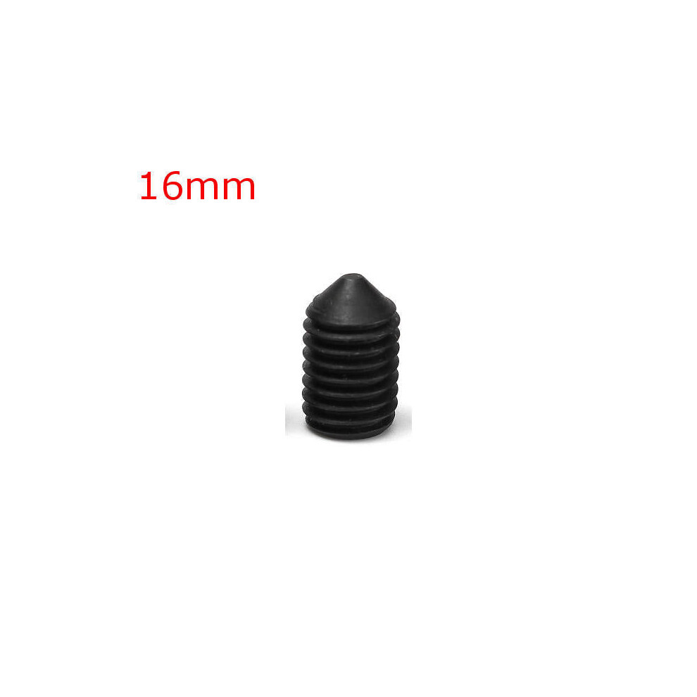 (16mm) 20Pcs Black 12.9 Grade M12 HEX Socket Set Core Point Grub Screws