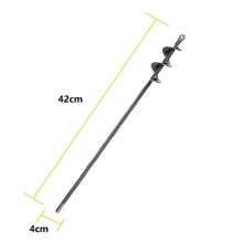 () 4/4.6/5/8cm Gardening Plant Auger Drill Bit Farm Vegetable Short Rod Earth Post Hole Digger Tools