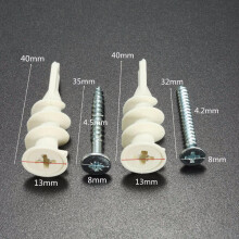 (35mm) 10Pcs Nylon Plate Board Cavity Wall Plug Fixing Speed G Anchor With Screws