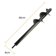 () 4/4.6/5/8cm Gardening Plant Auger Drill Bit Farm Vegetable Short Rod Earth Post Hole Digger Tools