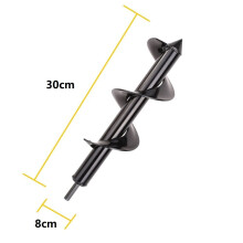 () 4/4.6/5/8cm Gardening Plant Auger Drill Bit Farm Vegetable Short Rod Earth Post Hole Digger Tools