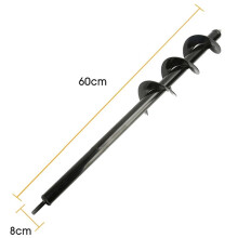 () 4/4.6/5/8cm Gardening Plant Auger Drill Bit Farm Vegetable Short Rod Earth Post Hole Digger Tools