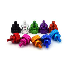 (Royal Blue) 10PCS M3 Aluminum Alloy Computer Case Thumbscrews Side Panel Hard Disk Hand Screw Knurling Thumb Screws Nails