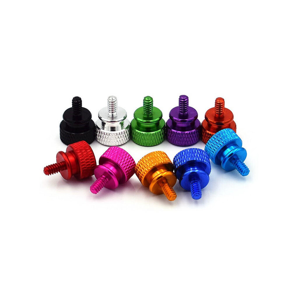 (Peach Red) 10PCS 6#-32 Aluminum Alloy Computer Case Side Panel Hard Disk Hand Screw Knurling Thumb Screws Color Nails-image-OPC-P97ZCHR-NEW
