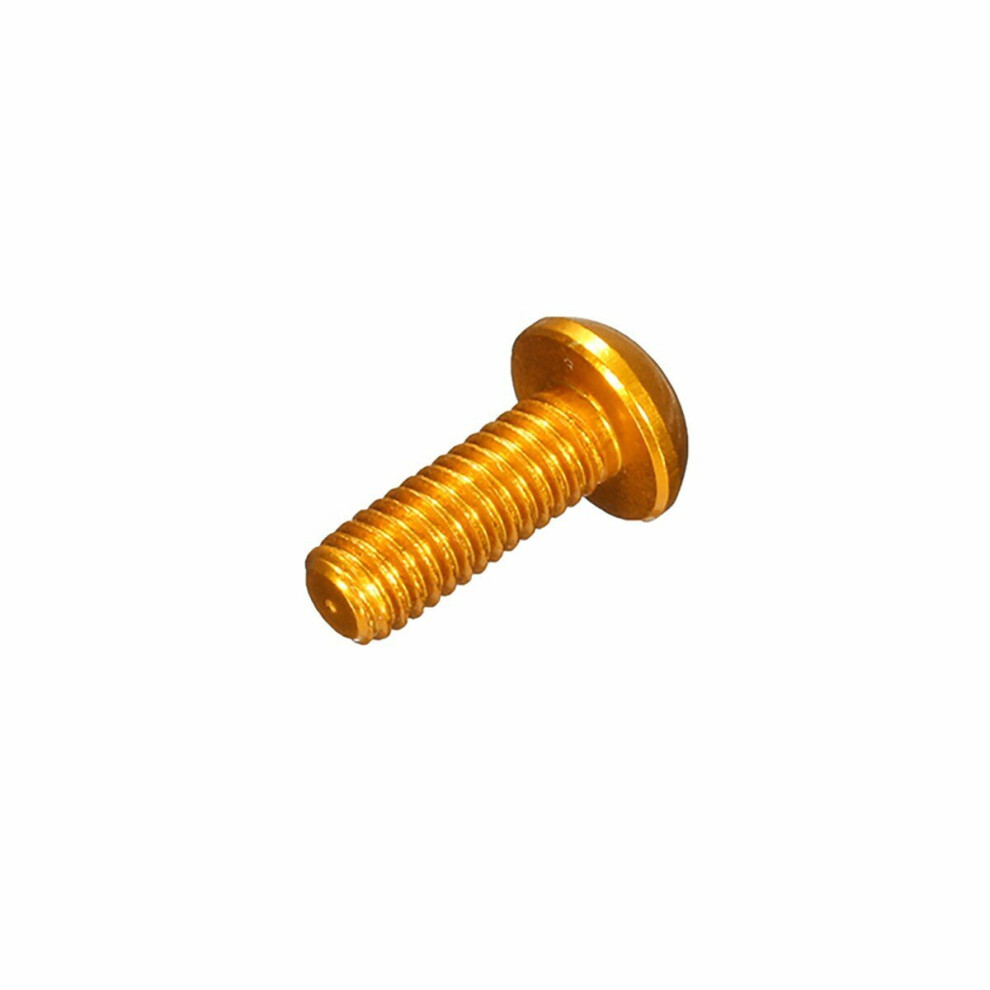 (Gold) 10Pcs M310mm Hex Socket Screws Round Head Cap Screw 7075 Aluminum Alloy 6112212022313