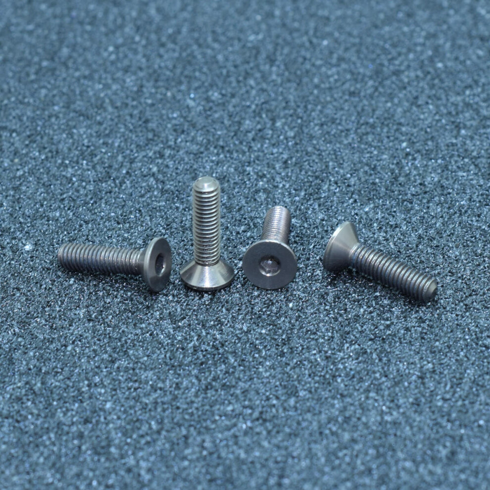 (Gray) 10Pcs M3x18mm Flat Countersunk Head Hex Socket Screw 7075 Aluminum Alloy Metric Bolt Screws 6112212019399