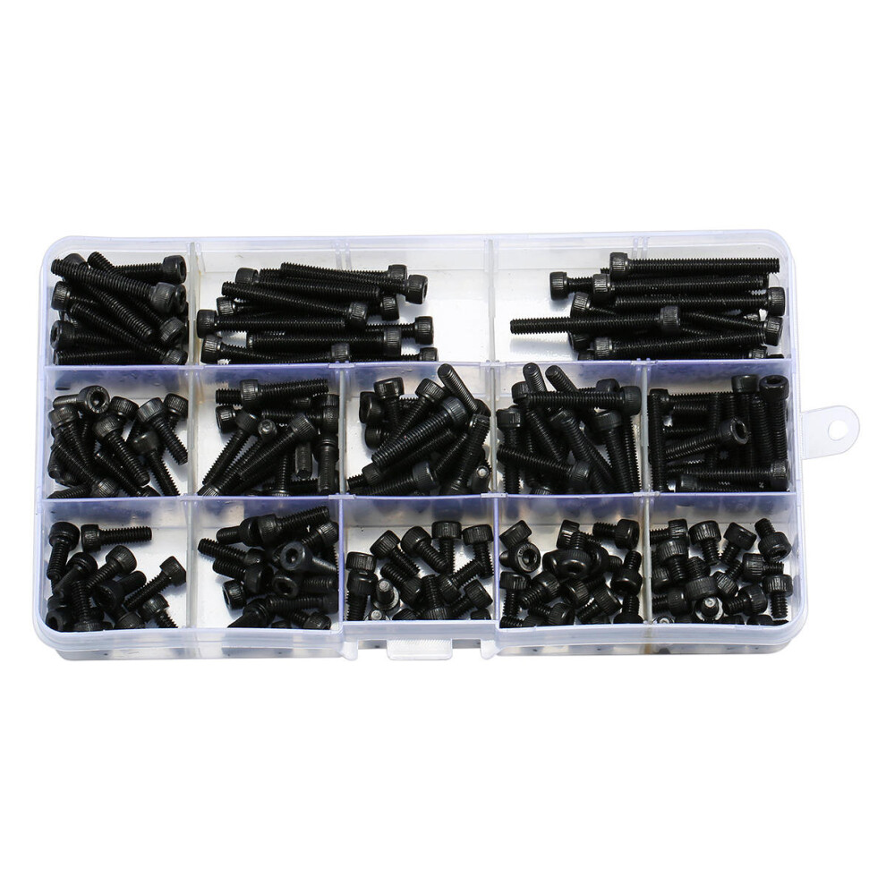195Pcs M4 12.9 Grade Carbon Steel Hex Socket Cap Head Screw Bolts Assortment Set-image-OPC-P97ZCNB-NEW