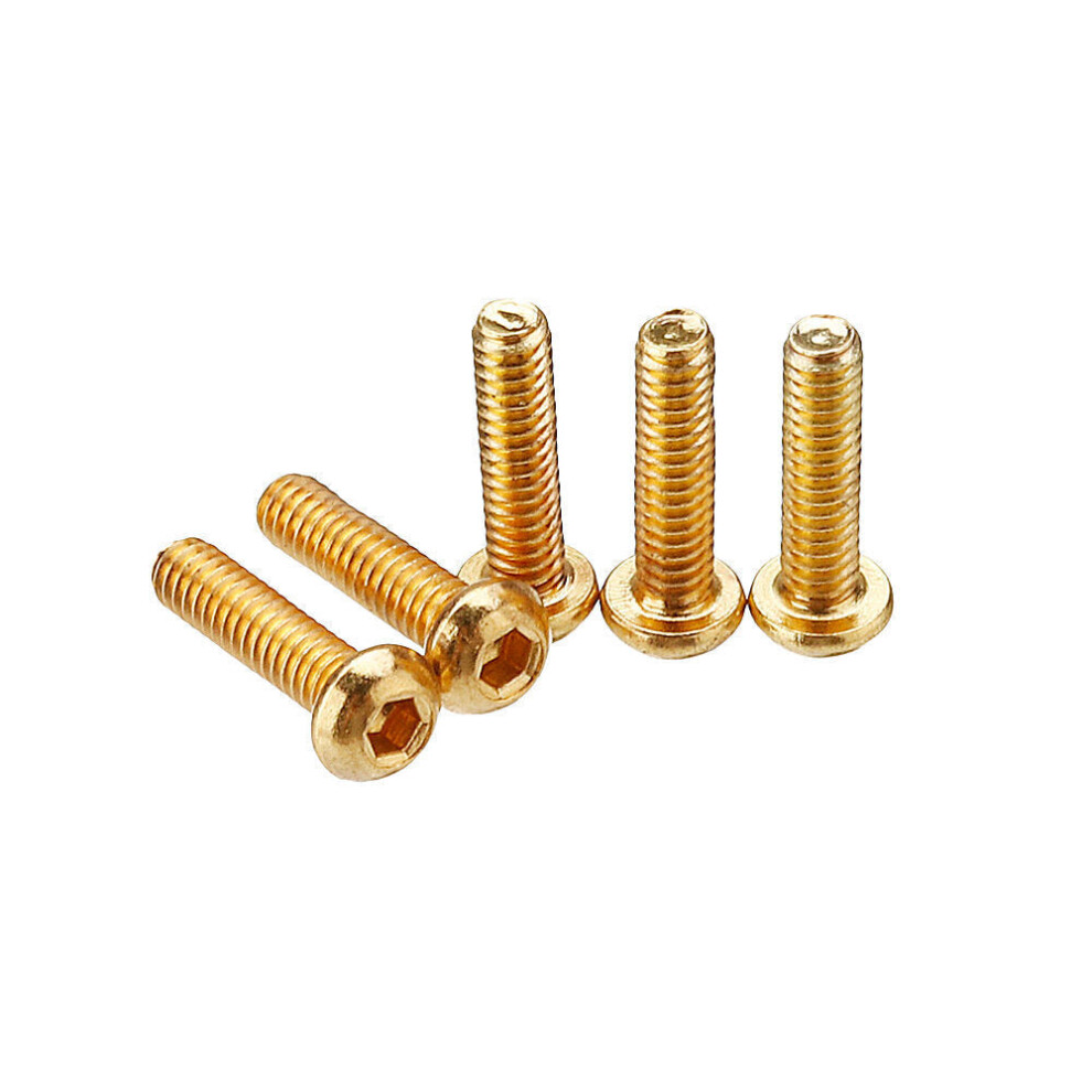 (6Mm) 50Pcs Titanium Plated M3 Hex Socket Button Head Screws Alloy Steel 12.9 Grade Screw Bolt 5-20Mm 6112212021095