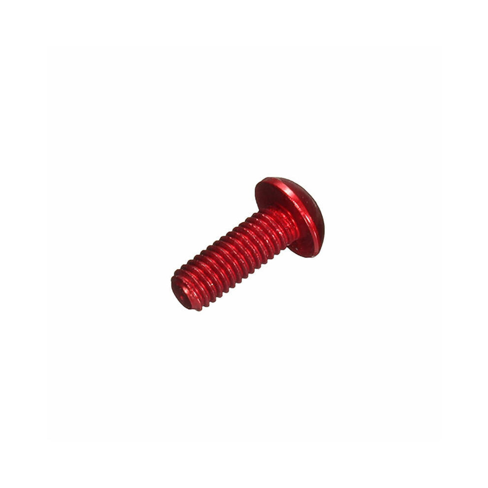 (Red) 50Pcs M38mm Hex Socket Screws Round Head Cap Screw 7075 Aluminum Alloy 6112212018842
