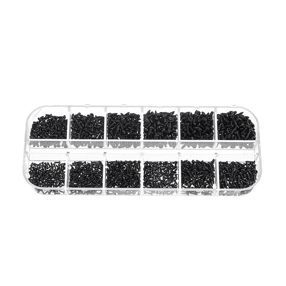 1200Pcs Mini Phillips Screw Micro Electronic Black Round Head Self Tapping Screw Kit M1 M1.2 M1.4 M1.7-image-OPC-P97ZCRR-NEW