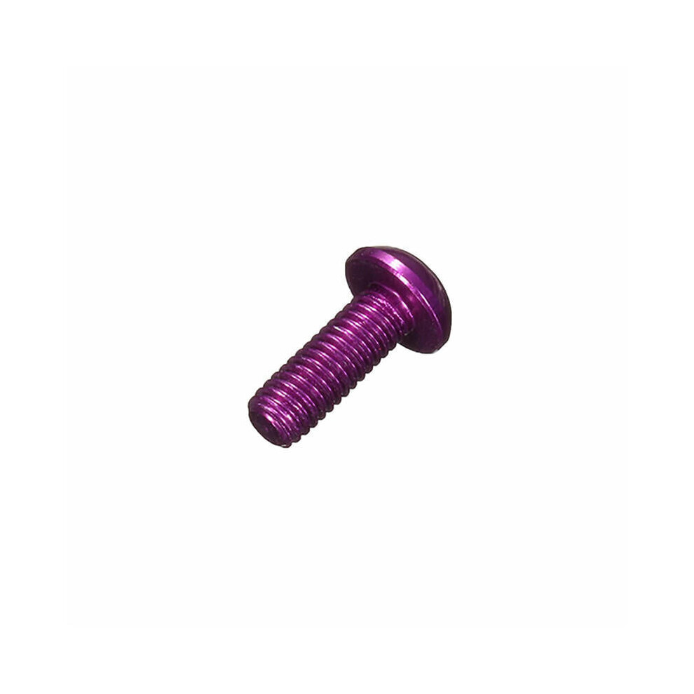 (Purple) 50Pcs M38mm Hex Socket Screws Round Head Cap Screw 7075 Aluminum Alloy