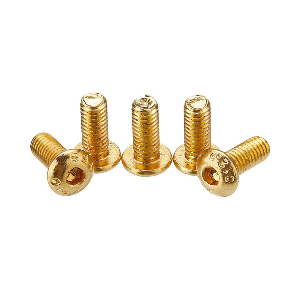 (8Mm) 50Pcs Titanium Plated M5 Hex Socket Button Head Screws Alloy Steel 12.9 Grade Screw Bolt 6-14Mm 3654659412249