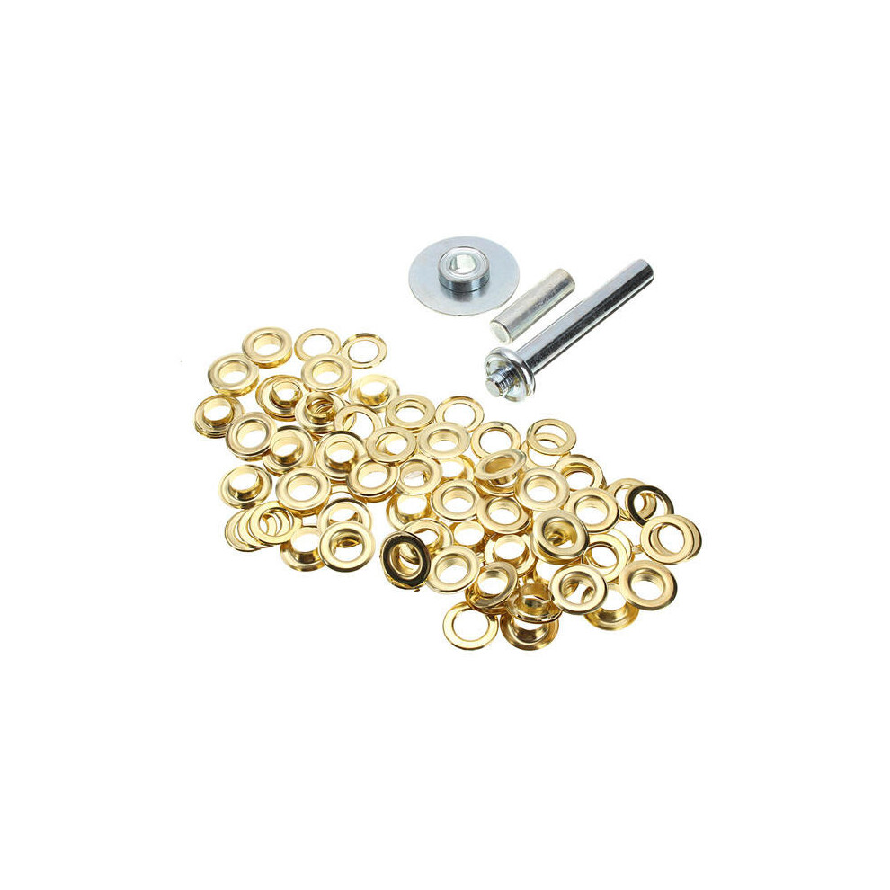 100pcs Brass Coated Canvas Buckle Quick Snap Fastener Buttons Screws Kits