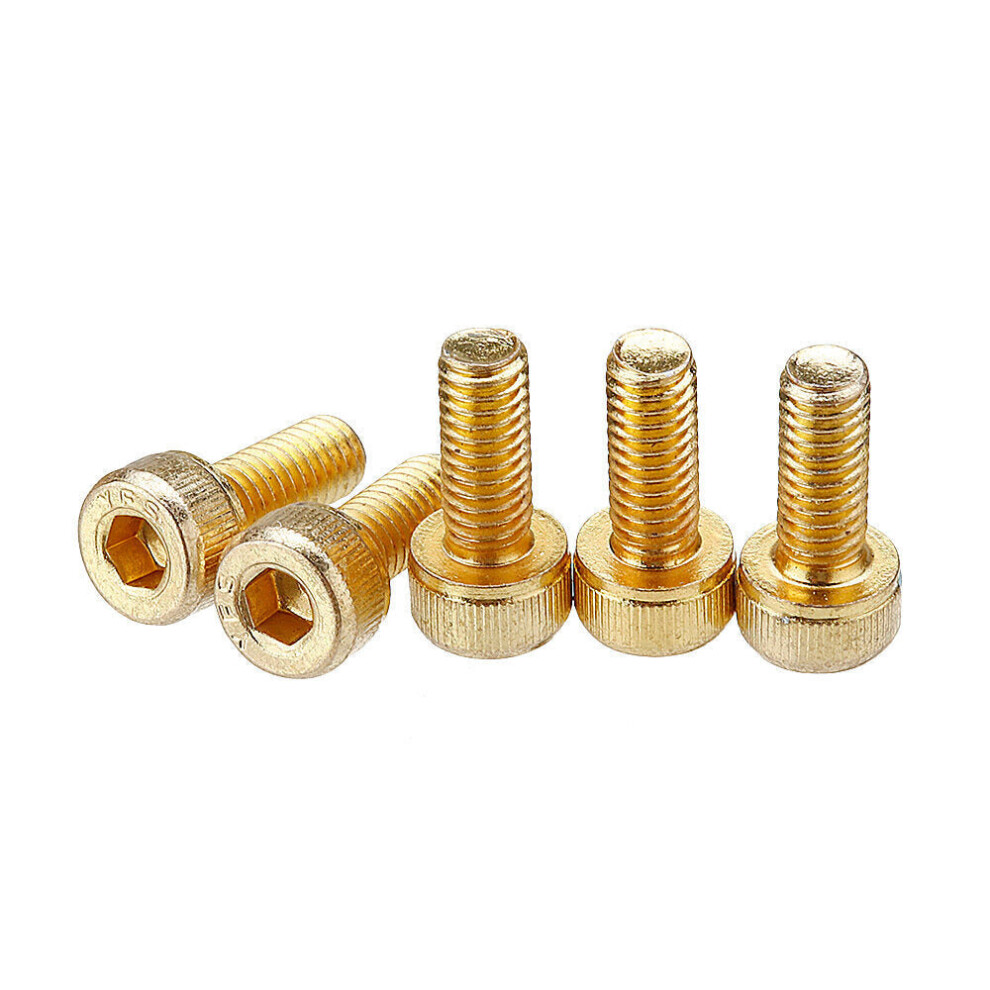 (5Mm) 50Pcs Titanium Plated M2 Hex Socket Cap Head Screws Alloy Steel 12.9 Grade Screw Bolt 4-12Mm 3654659420893