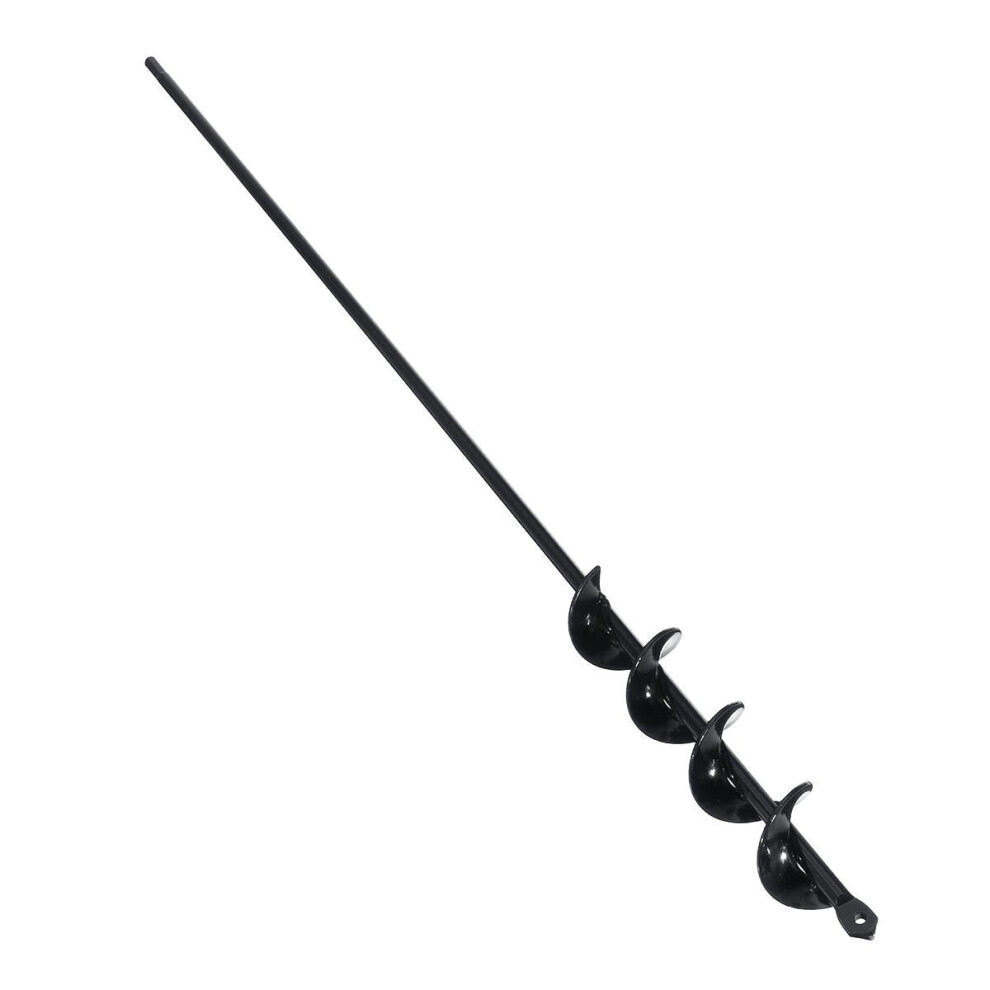 75Cmx4cm Electric Auger Drill Bit Digs Hole Hex Shank Black For Garden Loose Soil 3654659420244