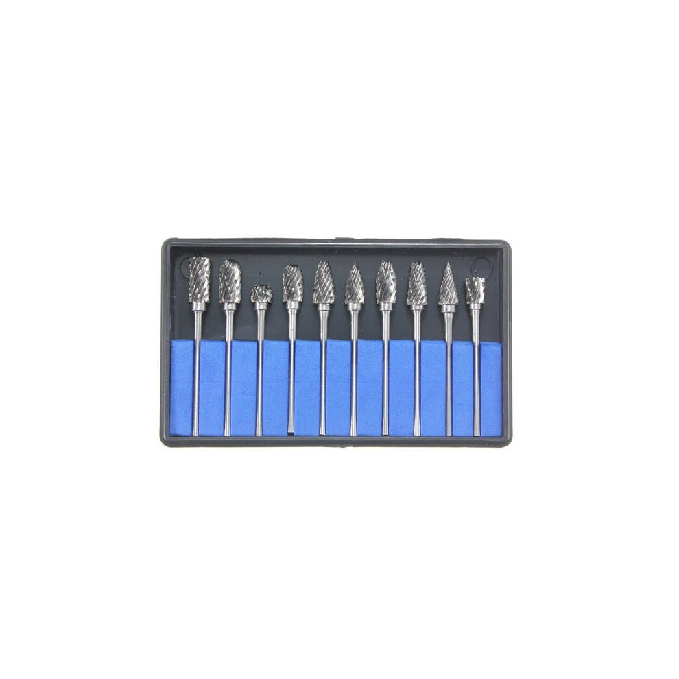 10Pcs 2.34*6Mm Tungsten Carbide Cutter Rotary Burr Set Cnc Engraving Bit 6112211912974