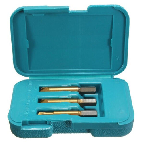 3pcs Rigid Titanium Broken Screw Bolts Extractor Easy Out Screw Remover 1