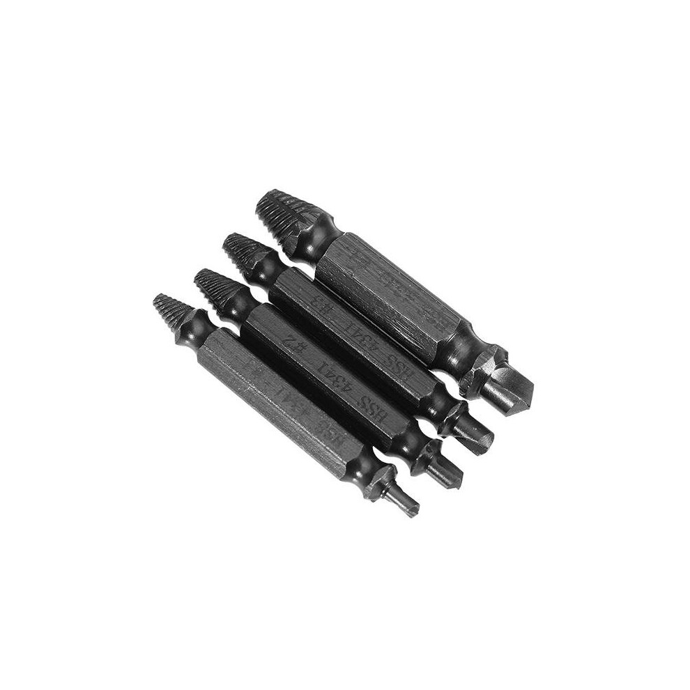 4pcs Nitride Double Side Damaged Screw Extractor Screw Remover