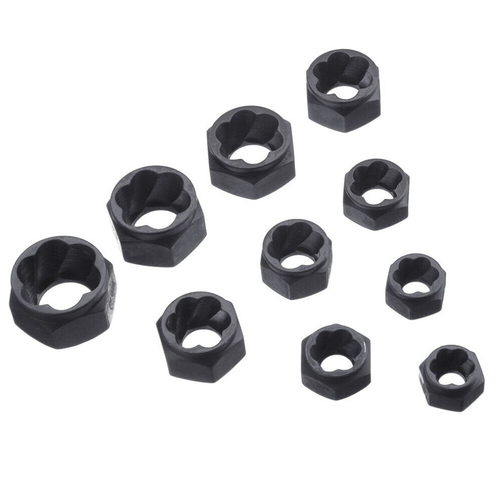 () 10Pcs Damaged Nut Bolt Extractor Repair Kit Metric Broken Bolt Remover Stud Extractor 3654659294067