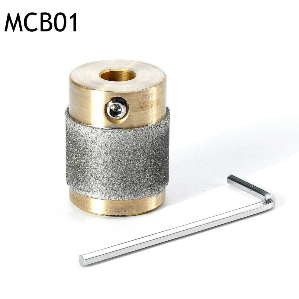 (MCB01 Size: 35mm x 25mm/1.38" x 0.98") Grinder Wheels Stained Glass Grinding Head Bit For Glass Stone