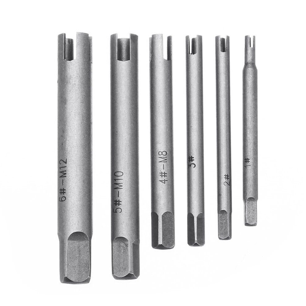 6Pcs M4-M12 Damaged Screw Extractor Alloy Screw Bolt Remover 3654659057686