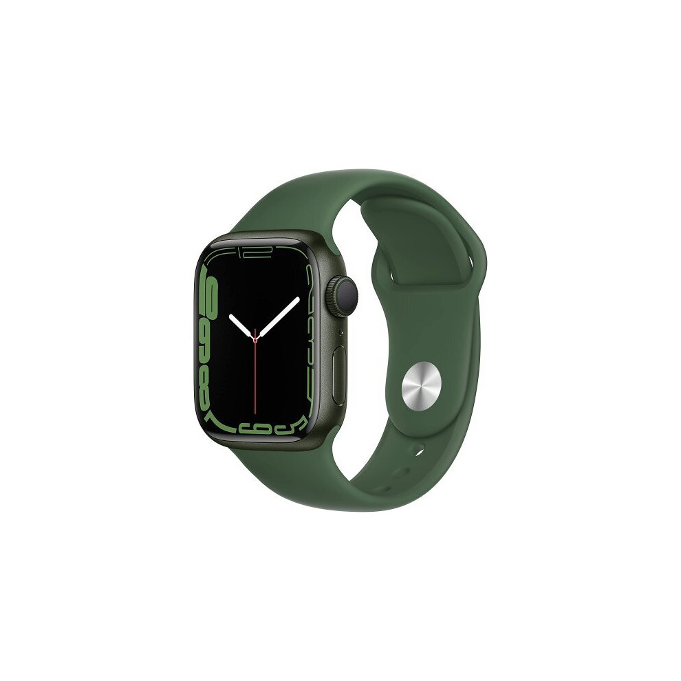 Apple Watch Series 7 Green Aluminium Case 45mm Clover Sport Band